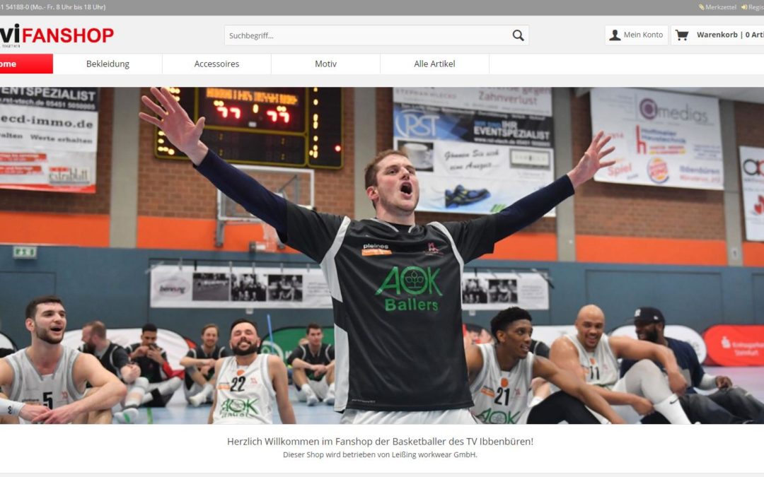 TVI Basketball Fan Shop im neuen Gewand